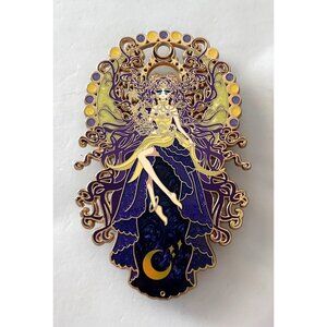 Large Fantasy Sailor Moon Human Luna Enamel Pin Celestial Fairy Design 5"